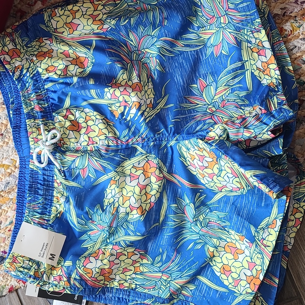 Original Use Blue Pineapple Swim Trunks